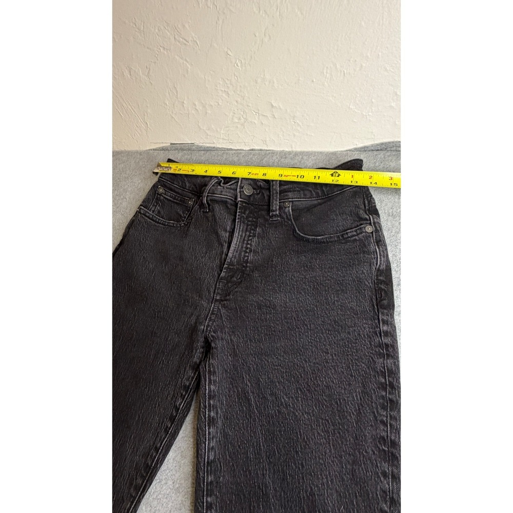 Madewell Mid-Rise Perfect Vintage Jean Faded Black Straight Leg Size 27 - Picture 8 of 8